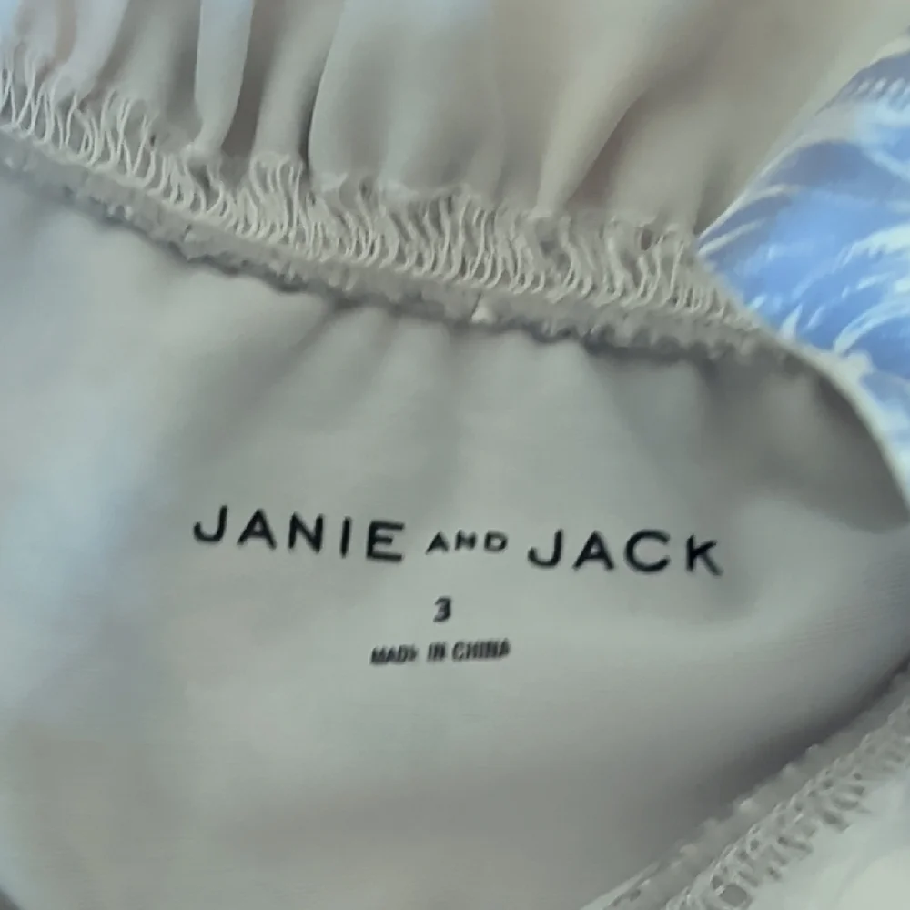 Janie and Jack Blue Floral Rashguard Set